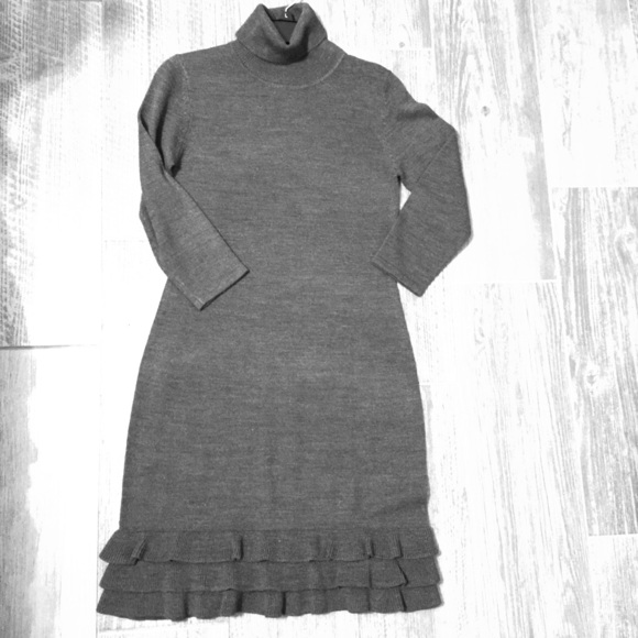 charcoal gray sweater dress